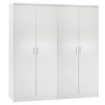 ΣΕΤ 2 ΝΤΟΥΛΑΠΕΣ 2ΦΥΛΛΕΣ JENNA HM11350.05 ΜΕΛΑΜΙΝΗ ΣΕ ΛΕΥΚΟ 160x43x181Υεκ