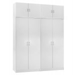ΣΕΤ 2 ΝΤΟΥΛΑΠΕΣ 2ΦΥΛΛΕΣ ΜΕ ΠΑΤΑΡΙΑ JENNA HM11353.05 ΜΕΛΑΜΙΝΗ ΣΕ ΛΕΥΚΟ 160x43x240Υεκ