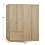 ΣΕΤ 2 ΤΜΧ ΝΤΟΥΛΑΠΑ 4ΦΥΛΛΗ SONAMA 160X42X181 HM11351.02 - Image 2