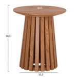 ΣΕΤ 2ΤΜΧ ΤΡΑΠΕΖΙΑ ΣΑΛΟΝΙΟΥ TALBERT HM21083 MDF ΦΥΣΙΚΟ ΞΥΛΟΥ Φ80εκ & Φ45εκ - Image 3