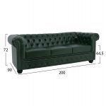 ΣΕΤ ΚΑΝΑΠΕΣ 2ΘΕΣΙΟΣ & 3ΘΕΣΙΟΣ HM10911.08 PU ΔΕΡΜΑ Τ.CHESTERFIELD ΚΥΠΑΡΙΣΣΙ - Image 2