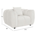ΣΕΤ ΚΑΝΑΠΕΣ ΓΩΝΙΑ (ΔΕΞΙΑ)-ΠΟΛΥΘΡΟΝΑ LOUNGE LYKKE HM10820.02R ΕΚΡΟΥ ΥΦΑΣΜΑ - Image 3