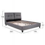 ΣΕΤ ΚΡΕΒΑΤΟΚΑΜΑΡΑΣ 6ΤΜΧ CARLY HM10884.05 ΜΕΛΑΜΙΝΗ ΛΕΥΚΗ-ΥΦΑΣΜΑ ΓΚΡΙ - Image 3