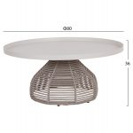 ΣΕΤ ΣΑΛΟΝΙ 5ΤΜΧ DRISCOLL ΗM6473.02 IVORY ΑΛΟΥΜΙΝΙΟ--ΜΠΕΖ ΣΧΟΙΝΙ & OLEFIN ΥΦΑΣΜΑ - Image 4