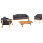 ΣΕΤ ΣΑΛΟΝΙ ΕΞ.ΧΩΡΟΥ 4ΤΜΧ ROSSWELL HM6084.01 ΞΥΛΟ ΑΚΑΚΙΑΣ-ΣΧΟΙΝΙ & ΜΑΞΙΛΑΡΙΑ ΑΝΘΡΑΚΙ - Image 6