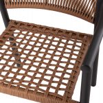 ΣΕΤ ΤΡΑΠΕΖΑΡΙΑΣ 5ΤΜΧ KERLY HM10833.10 ΑΛΟΥΜ. ΣΚΟΥΡΟ ΓΚΡΙ--POLYWOOD--P.E.RATTAN ΜΠΕΖ - Image 5