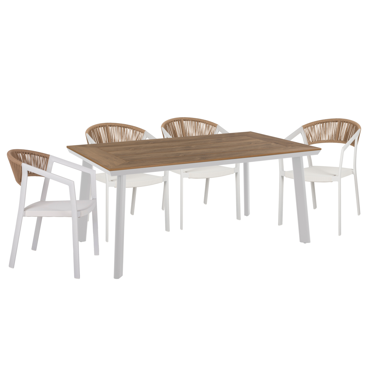 set-trapezarias-5tmch-fb91083801-karekle ΣΕΤ ΤΡΑΠΕΖΑΡΙΑΣ 5ΤΜΧ TABER HM10838.01 ΚΑΡΕΚΛΕΣ & ΤΡΑΠΕΖΙ ΑΛΟΥΜ.-POLYWOOD--ΛΕΥΚΟ - Image 1