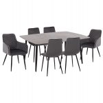 ΣΕΤ ΤΡΑΠΕΖΑΡΙΑΣ 7ΤΜΧ RAVEN HM21070.03 ΚΕΡΑΜΙΚΟ TOP--4 ΚΑΡΕΚΛΕΣ & 2 ΠΟΛΥΘΡΟΝΕΣ ΓΚΡΙ