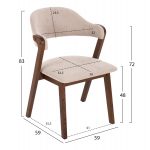 ΣΕΤ ΤΡΑΠΕΖΑΡΙΑΣ 9ΤΜΧ RIDER HM21341 ΤΡΑΠΕΖΙ ΑΠΟ MDF--ΚΑΡΕΚΛΕΣ RUBBERWOOD & ΥΦΑΣΜΑ - Image 3