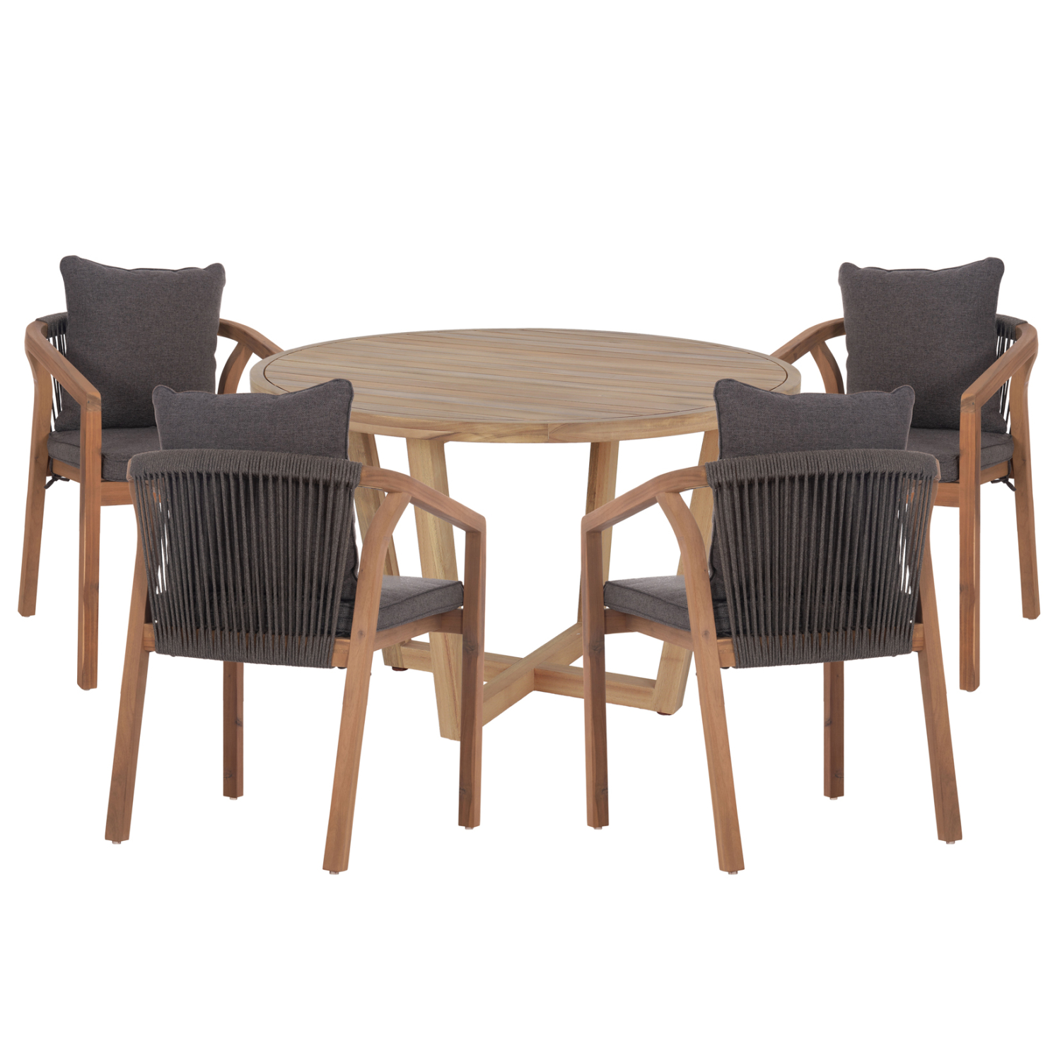 set-trapezarias-exchoroy-5tmch-fb9108980 ΣΕΤ ΤΡΑΠΕΖΑΡΙΑΣ ΕΞ.ΧΩΡΟΥ 5ΤΜΧ PARAISO HM10898.02 ΞΥΛΟ ΑΚΑΚΙΑΣ ΦΥΣΙΚΟ--ΜΑΞΙΛΑΡΙΑ ΓΚΡΙ - Image 1