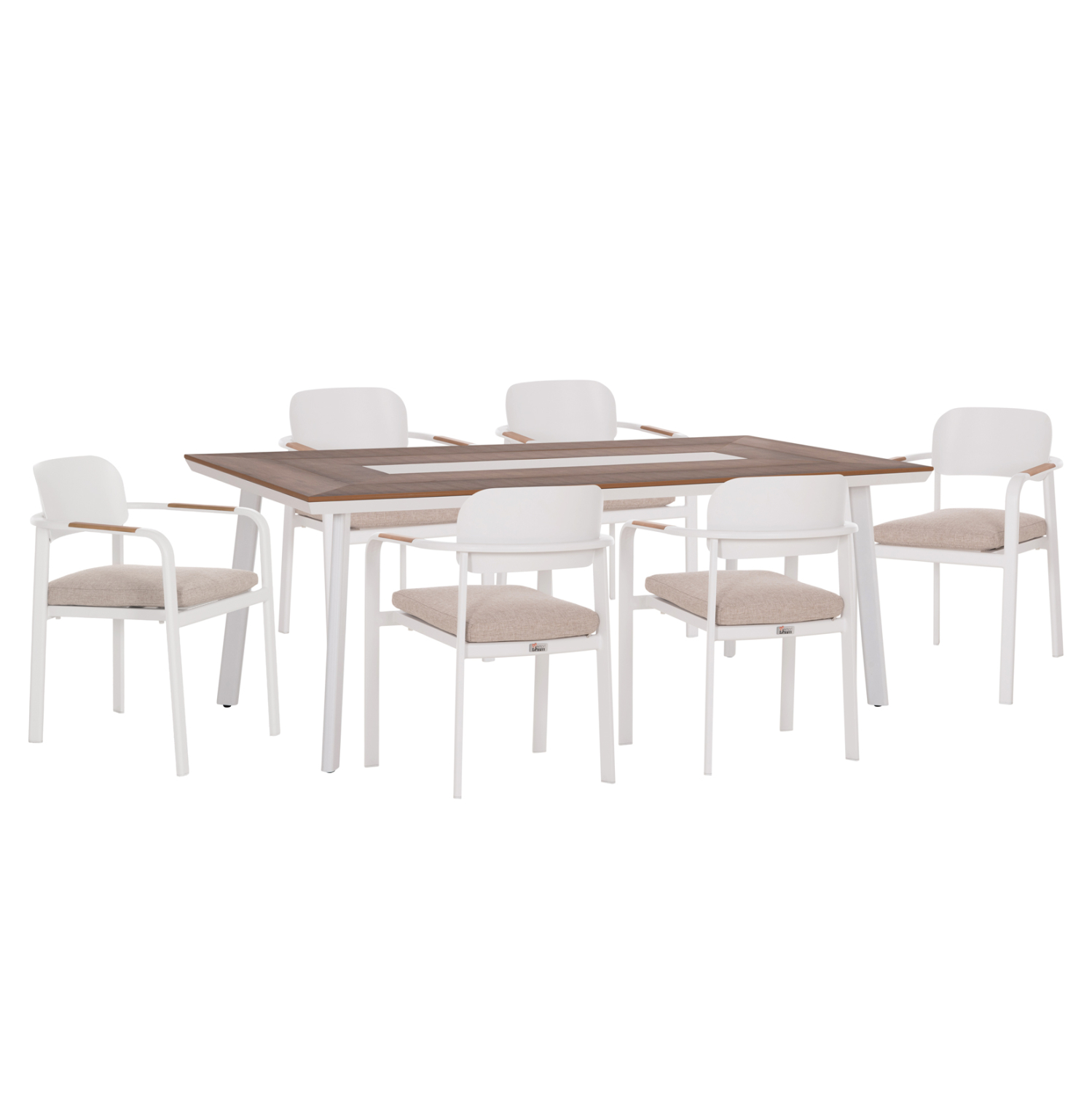 set-trapezarias-exchoroy-7tmch-fb9108270 ΣΕΤ ΤΡΑΠΕΖΑΡΙΑΣ ΕΞ.ΧΩΡΟΥ 7ΤΜΧ ELARA HM10827.02 ΑΛΟΥΜΙΝΙΟ ΛΕΥΚΟ--POLYWOOD - Image 1