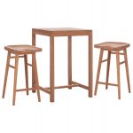 ΣΕΤ ΤΡΑΠΕΖΙ ΜΕ 2 ΣΚΑΜΠΟ ΜΠΑΡ BOLMAR HM10917 ΞΥΛΟ TEAK ΣΕ ΦΥΣΙΚΟ ΧΡΩΜΑ - Image 4