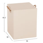 ΣΚΑΜΠΟ ΤΕΤΡΑΓΩΝΟ FIBER CEMENT ΜΕ ΧΕΡΟΥΛΙΑ ZAK HM6581.02 ΣΕ ΜΠΕΖ 36x36x45,5Υεκ - Image 2