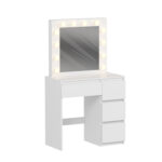 ΤΟΥΑΛΕΤΑ ΜΕ ΦΩΤΙΣΜΟ LED & ΣΥΡΤΑΡΙΑ KEITLIN HM2499.03 ΜΕΛΑΜΙΝΗ ΣΕ ΛΕΥΚΟ 80x40x140Υεκ.