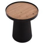 ΤΡΑΠΕΖΑΚΙ ΒΟΗΘΗΤΙΚΟ DENTON HM18023.01 MDF TOP ΦΥΣΙΚΟ ΞΥΛΟΥ-ΒΑΣΗ ΜΑΥΡΗ Φ45x51,5Υεκ. - Image 4