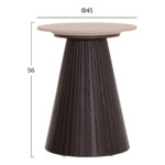 ΤΡΑΠΕΖΙ ΒΟΗΘΗΤΙΚΟ CATER HM18322 ΚΕΡΑΜΙΚΟ TOP ΟΨΗ ΤΡΑΒΕΡΤΙΝΑΣ-MDF ΒΑΣΗ Φ45x56Υεκ - Image 2