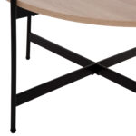 ΤΡΑΠΕΖΙ ΣΑΛΟΝΙΟΥ HM9588.03 MDF ΣΟΝΑΜΑ-ΜΑΥΡΗ ΜΕΤΑΛΛΙΚΗ ΒΑΣΗ Φ80x45Υεκ. - Image 6