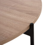 ΤΡΑΠΕΖΙ ΣΑΛΟΝΙΟΥ HM9588.03 MDF ΣΟΝΑΜΑ-ΜΑΥΡΗ ΜΕΤΑΛΛΙΚΗ ΒΑΣΗ Φ80x45Υεκ. - Image 7