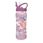 Σετ Φαγητού Butterflies Lilac Φαγητοδοχείο PP 800ml-Παγούρι Ανοξείδωτο 500ml  Must Team - Image 2
