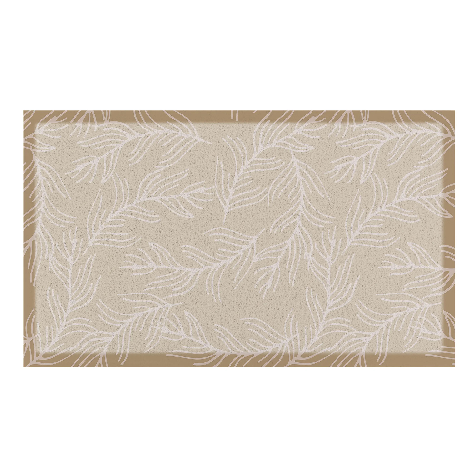 DMW-BROWNLEAF-7040 Artsy Mats - Χαλάκι Εισόδου Mocha Leaf Pattern 70x40cm - Image 1