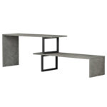 ΕΠΙΠΛΟ ΤΗΛΕΟΡΑΣΗΣ ΕΠΕΚΤ. BRIGGITE HM8892.11 ΜΕΛΑΜΙΝΗ GREY STONE TEXTURE 160x30x45Υεκ. - Image 5