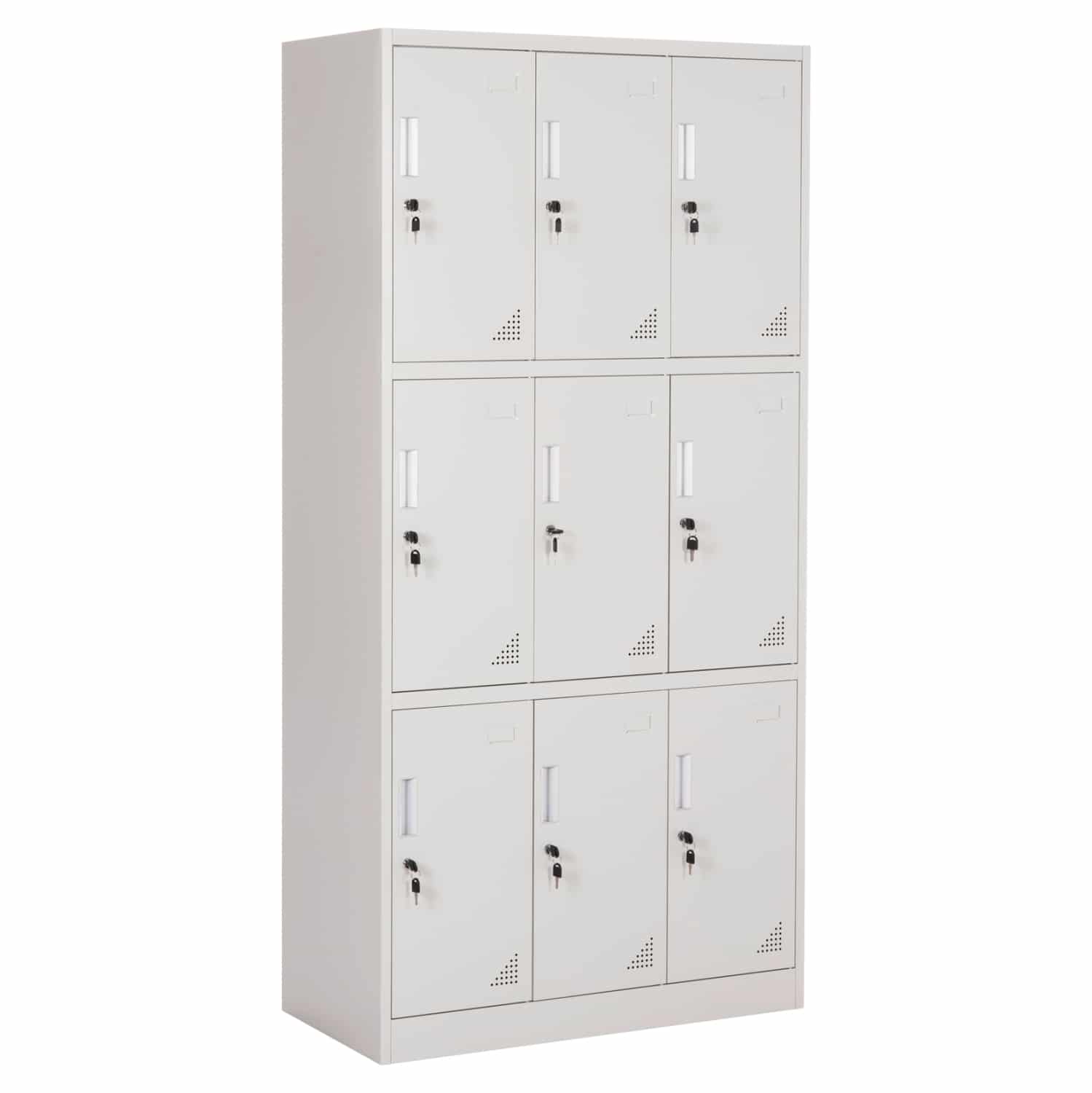 foriamos-metallikos-fb9563611-9-ntoylapa ΦΟΡΙΑΜΟΣ ΜΕΤΑΛΛΙΚΟΣ MALMOE HM5636.11 9 ΝΤΟΥΛΑΠΑΚΙΑ ΜΕ ΚΛΕΙΔΑΡΙΕΣ-ΓΚΡΙ 90x45x185Υεκ. - Image 1