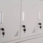 ΦΟΡΙΑΜΟΣ ΜΕΤΑΛΛΙΚΟΣ BEXLEY ΜΕ 12 ΝΤΟΥΛΑΠΑΚΙΑ ΜΕ ΚΛΕΙΔΙ HM5637.11 ΓΚΡΙ 90x45x185Υεκ - Image 7