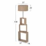 ΦΩΤΙΣΤΙΚΟ ΔΑΠΕΔΟΥ MDF ΣΟΝΑΜΑ-ΜΠΕΖ ΚΑΠΕΛΟ HM7608.03 Φ38x140Υεκ. - Image 2