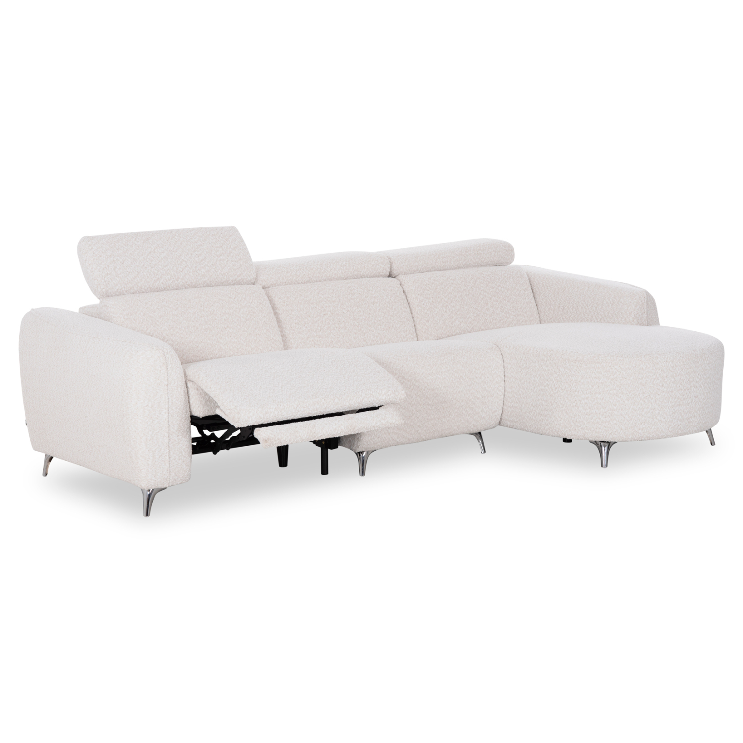 kanapes-dexia-gonia-3th-me-recline-fb933 ΚΑΝΑΠΕΣ ΔΕΞΙΑ ΓΩΝΙΑ 3Θ ΜΕ RECLINE VALENTE HM3317.02R ΜΠΕΖ ΥΦΑΣΜΑ 275x160x104Yεκ - Image 1