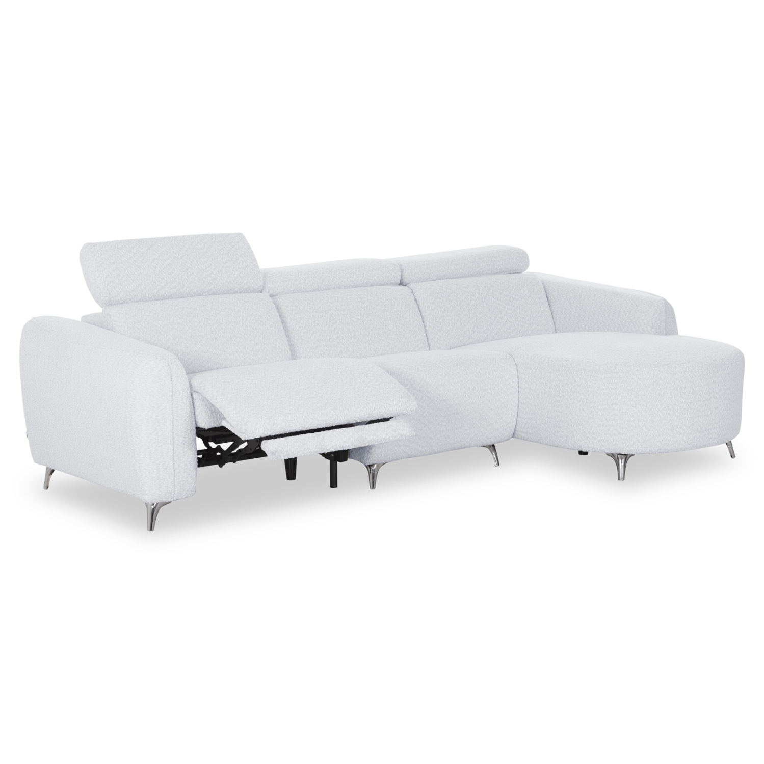 kanapes-dexia-gonia-3th-me-recline-fb933 ΚΑΝΑΠΕΣ ΔΕΞΙΑ ΓΩΝΙΑ 3Θ ΜΕ RECLINE VALENTE HM3317.01R ΑΝΟΙΧΤΟ ΓΚΡΙ ΥΦΑΣΜΑ 275x160x104Yεκ - Image 1