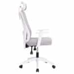 ΚΑΡΕΚΛΑ ΓΡΑΦΕΙΟΥ MEXER HM1195.02 ΓΚΡΙ MESH-PP ΒΑΣΗ-ΣΚΕΛΕΤΟΣ ΛΕΥΚΟΣ 68x70x136Υεκ. - Image 4