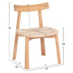 KΑΡΕΚΛΑ ΤΡΑΠΕΖΑΡΙΑΣ OSORIO HM18335.01 RUBBERWOOD & ΣΧΟΙΝΙ ΣΕ ΦΥΣΙΚΟ 51x55x74Υεκ - Image 2