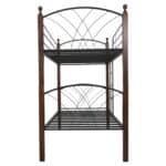 ΚΟΥΚΕΤΑ ΚΡΕΒΑΤΙ STOREY HM687 ΜΑΥΡΟ ΜΕΤΑΛΛΟ-ΚΑΡΥΔΙ RUBBERWOOD-ΓΙΑ ΣΤΡΩΜΑ 190x90εκ - Image 5