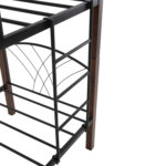ΚΟΥΚΕΤΑ ΚΡΕΒΑΤΙ STOREY HM687 ΜΑΥΡΟ ΜΕΤΑΛΛΟ-ΚΑΡΥΔΙ RUBBERWOOD-ΓΙΑ ΣΤΡΩΜΑ 190x90εκ - Image 6