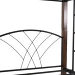 ΚΟΥΚΕΤΑ ΚΡΕΒΑΤΙ STOREY HM687 ΜΑΥΡΟ ΜΕΤΑΛΛΟ-ΚΑΡΥΔΙ RUBBERWOOD-ΓΙΑ ΣΤΡΩΜΑ 190x90εκ - Image 7