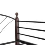 ΚΟΥΚΕΤΑ ΚΡΕΒΑΤΙ STOREY HM687 ΜΑΥΡΟ ΜΕΤΑΛΛΟ-ΚΑΡΥΔΙ RUBBERWOOD-ΓΙΑ ΣΤΡΩΜΑ 190x90εκ - Image 8