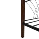 ΚΟΥΚΕΤΑ ΚΡΕΒΑΤΙ STOREY HM687 ΜΑΥΡΟ ΜΕΤΑΛΛΟ-ΚΑΡΥΔΙ RUBBERWOOD-ΓΙΑ ΣΤΡΩΜΑ 190x90εκ - Image 9