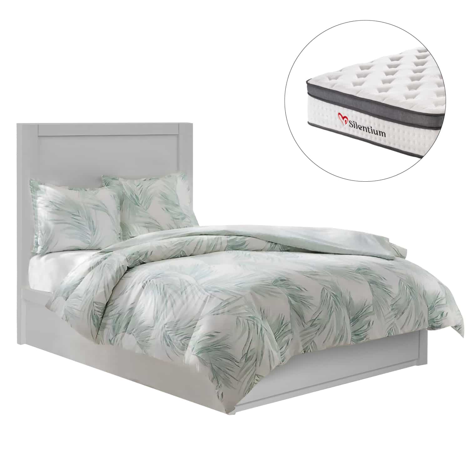 krebati-me-syrtari-stroma-fb91074504-mel ΚΡΕΒΑΤΙ ΜΕ ΣΥΡΤΑΡΙ & ΣΤΡΩΜΑ MELANY HM10745.04 ΜΕΛΑΜΙΝΗ ΣΕ ΛΕΥΚΟ--ΓΙΑ 90x190εκ - Image 1