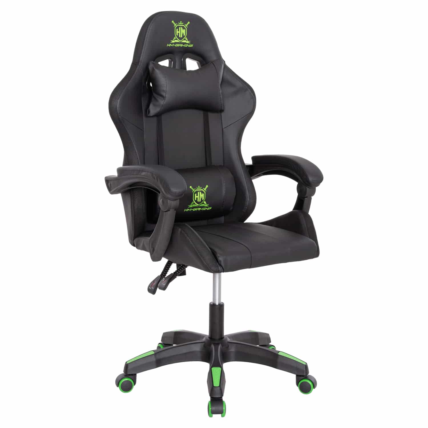 polythrona-gaming-fb9120303-mayro-prasin ΠΟΛΥΘΡΟΝΑ GAMING DARREN HM1203.03 ΜΑΥΡΟ-ΠΡΑΣΙΝΟ PVC 58.5x100x120Υεκ. - Image 1
