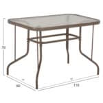 ΣΕΤ ΤΡΑΠΕΖΑΡΙΑΣ 5ΤΜΧ ADAM HM10897.04 ΤΡΑΠΕΖΙ 110x60εκ & 4 ΠΟΛΥΘΡΟΝΕΣ--ΣΑΜΠΑΝΙ - Image 2