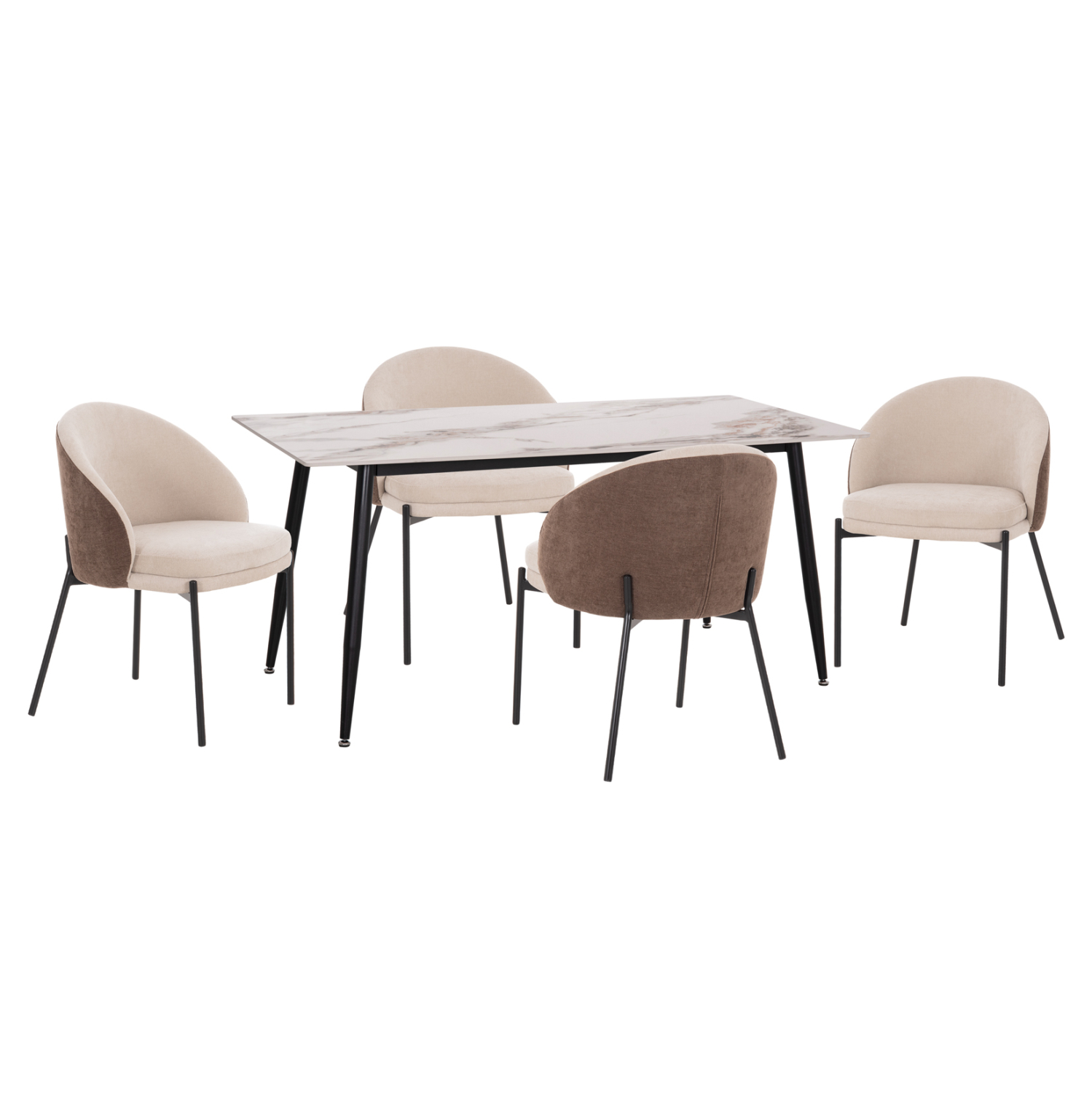 set-trapezarias-5tmch-fb91095102-keramik ΣΕΤ ΤΡΑΠΕΖΑΡΙΑΣ 5ΤΜΧ DETTON HM10951.02 ΚΕΡΑΜΙΚΟ TOP--ΥΦΑΣΜΑ ΜΠΕΖ/ΚΑΦΕ & ΜΕΤΑΛ.ΠΟΔΙΑ - Image 1