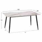 ΣΕΤ ΤΡΑΠΕΖΑΡΙΑΣ 5ΤΜΧ GAFF HM10953.03 ΚΕΡΑΜΙΚΟ TOP--ΥΦΑΣΜΑ TAUPE & ΜΕΤΑΛ.ΠΟΔΙΑ ΜΑΥΡΑ - Image 2
