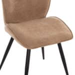 ΣΕΤ ΤΡΑΠΕΖΑΡΙΑΣ 5ΤΜΧ GAFF HM10953.03 ΚΕΡΑΜΙΚΟ TOP--ΥΦΑΣΜΑ TAUPE & ΜΕΤΑΛ.ΠΟΔΙΑ ΜΑΥΡΑ - Image 5