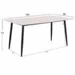 ΣΕΤ ΤΡΑΠΕΖΑΡΙΑΣ 5ΤΜΧ GAFF HM10955.02 ΚΕΡΑΜΙΚΟ TOP--ΥΦΑΣΜΑ ΜΠΕΖ & ΜΕΤΑΛ.ΠΟΔΙΑ ΜΑΥΡΑ - Image 2
