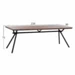 ΣΕΤ ΤΡΑΠΕΖΑΡΙΑΣ 7ΤΜΧ MANDY HM10957.03 MDF TOP--ΥΦΑΣΜΑ TAUPE & ΜΕΤΑΛ.ΠΟΔΙΑ - Image 2