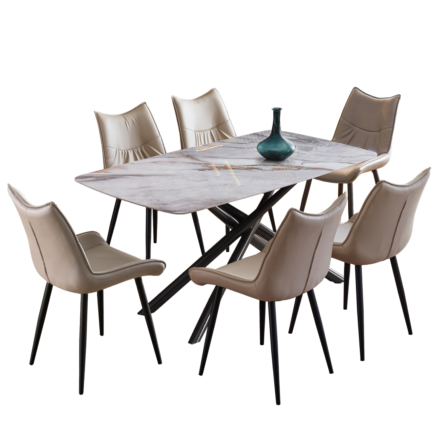 set-trapezarias-7tmch-fb921363-keramiko- ΣΕΤ ΤΡΑΠΕΖΑΡΙΑΣ 7ΤΜΧ ISKA HM21363 ΚΕΡΑΜΙΚΟ TOP/ΜΕΤΑΛ. ΠΟΔΙΑ--PU ΜΠΕΖ/ΜΕΤΑΛ.ΠΟΔΙΑ - Image 1
