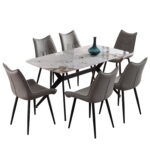ΣΕΤ ΤΡΑΠΕΖΑΡΙΑΣ 7ΤΜΧ AIKA HM21364 ΚΕΡΑΜΙΚΟ TOP/ΜΕΤΑΛ. ΠΟΔΙΑ--PU ΓΚΡΙ/ΜΕΤΑΛ.ΠΟΔΙΑ
