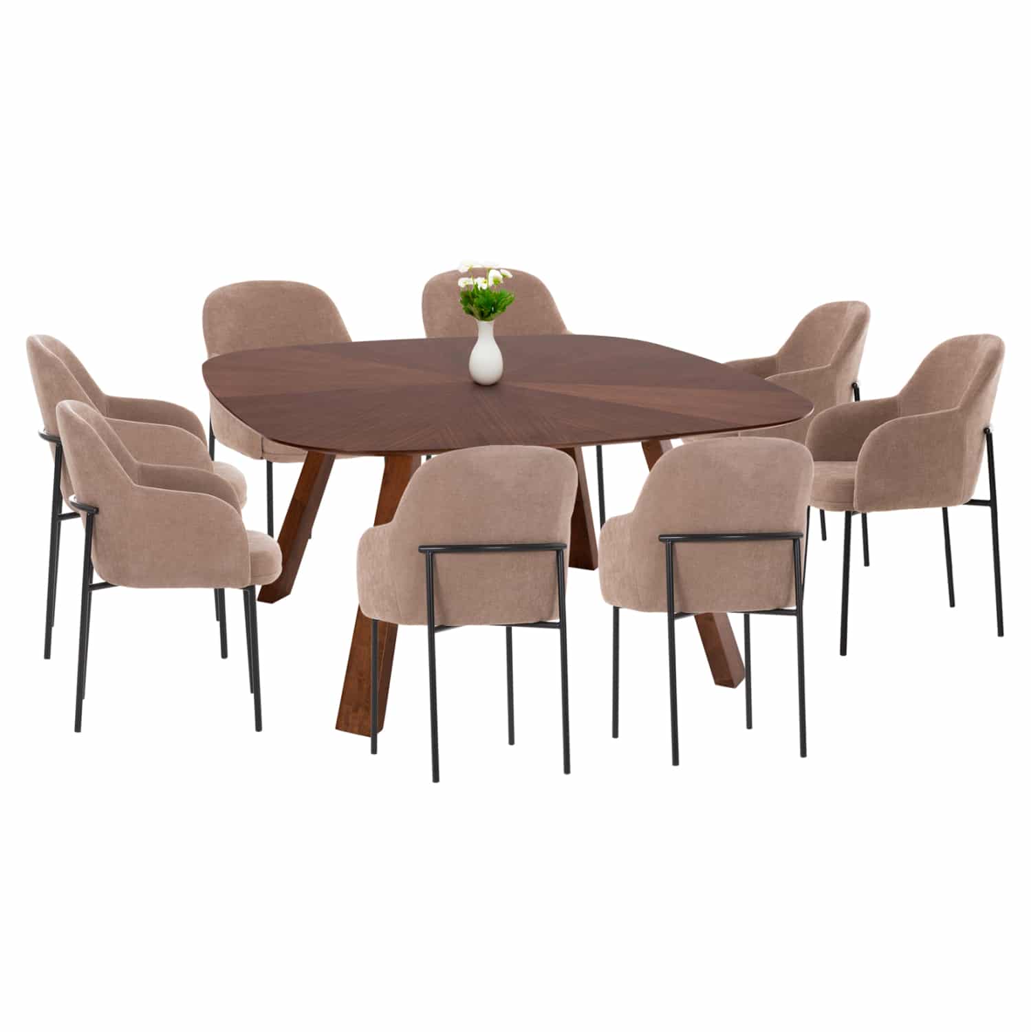 set-trapezarias-eschoroy-9tmch-fb9109590 ΣΕΤ ΤΡΑΠΕΖΑΡΙΑΣ ΕΣ.ΧΩΡΟΥ 9ΤΜΧ RINER HM10959.03 MDF ΚΑΡΥΔΙ--ΥΦΑΣΜΑ TAUPE - Image 1