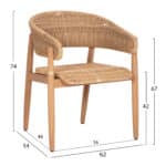 ΣΕΤ ΤΡΑΠΕΖΑΡΙΑΣ ΕΞ.ΧΩΡΟΥ 5ΤΜΧ CORTEN HM10909 ΞΥΛΟ ΑΚΑΚΙΑΣ & ΣΧΟΙΝΙ--ΦΥΣΙΚΟ - Image 3