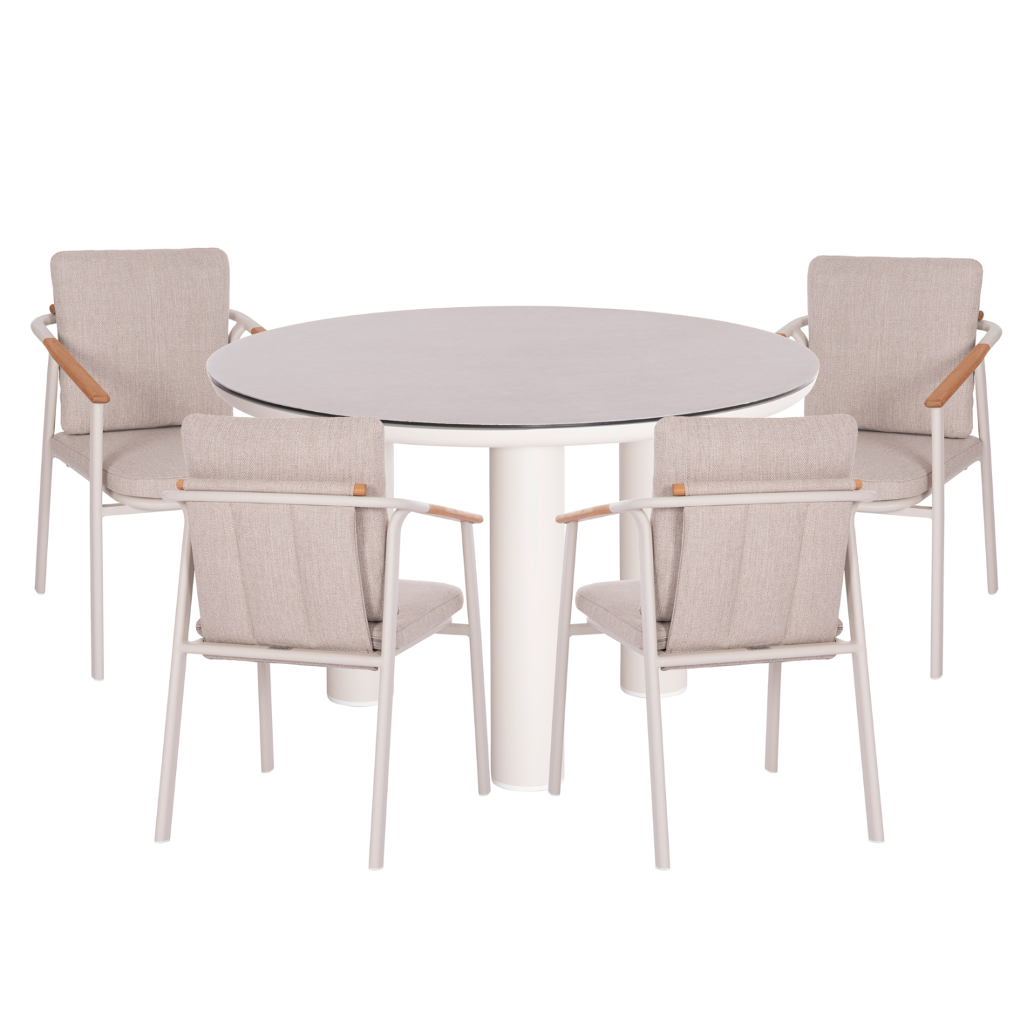set-trapezarias-exchoroy-5tmch-fb9110030 ΣΕΤ ΤΡΑΠΕΖΑΡΙΑΣ ΕΞ.ΧΩΡΟΥ 5ΤΜΧ SENTI HM11003.02 ΑΛΟΥΜ. ΚΡΕΜ & OLEFIN ΜΑΞΙΛΑΡΙΑ ΜΠΕΖ - Image 1